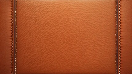 Fototapeta premium A smooth, warm-toned leather texture with subtle stitching details, creating an elegant and sophisticated appearance.
