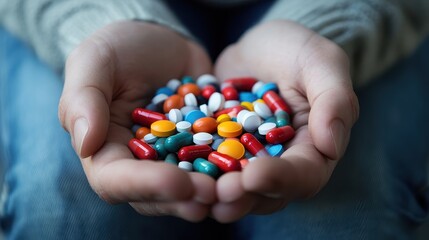 Addict holding recovery resources in a support group