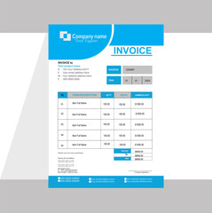 invoice design in illustration 