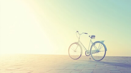 Fototapeta premium Elegant Stylized Bicycle on a Clean White Backdrop