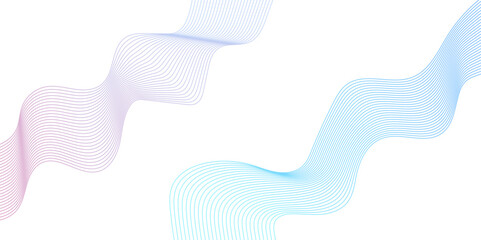 Abstract dynamic multicolor lines waves, technology line stripe isolated science digital flowing black line, gradient colorful flowing wave design element, wavy lines gradient background.	
