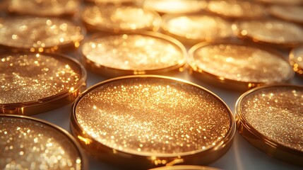 Shimmering Gold Glitter Surface for Luxury Feel