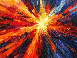 Obraz premium Vibrant abstract explosion of color