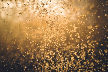 Obraz premium a golden backdrop with numerous glowing particles scattered throughout.