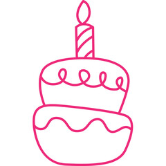 Happy birthday simple vector icon