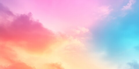 Soft Pastel Sky with Wispy Clouds