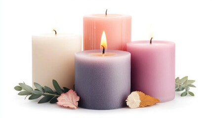 Cozy Autumnal Scene with Soft Decor and Candles