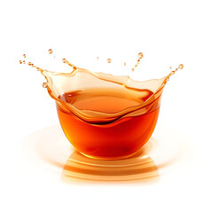 Gentle Tea Splash With Soft Waves, Isolated On Transparent Png Background, Ideal For Tea Brand Advertisements, Wellness Campaigns, And Relaxing Beverage Packaging . Generative ai