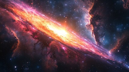 A vibrant galaxy showcasing cosmic beauty and stellar phenomena.