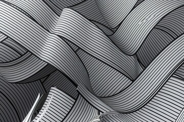 Naklejka premium A complex and intricate pattern of intertwined lines and curves