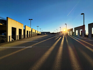 Sunset in the garage