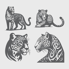 set of animals lion