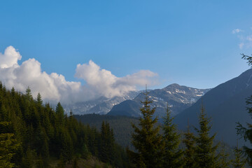 A cloud wave over the Parang Mountains in Romania