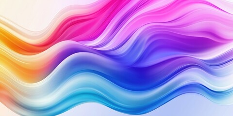 Colorful abstract waves in vibrant hues, smooth flowing patterns