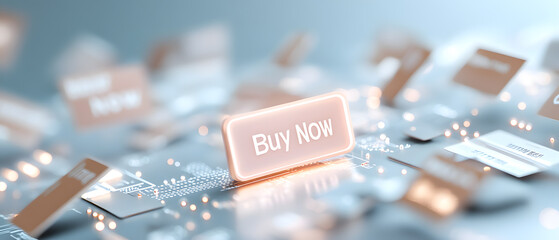 Engage customers with irresistible cyber monday offers featuring a glowing buy now button to boost sales online