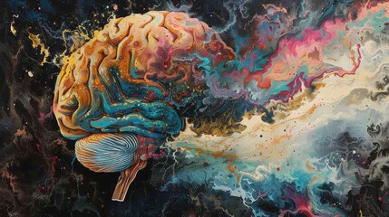  multicolored human brain