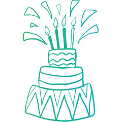 Happy birthday single vector icon