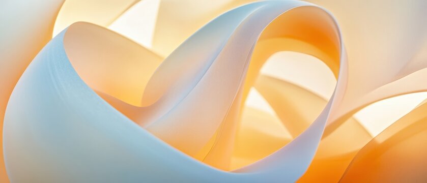 Vibrant abstract shapes and curves in warm tones