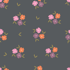cute small flower seamless pattern on background