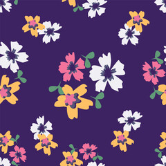 cute small flower seamless pattern on background