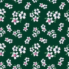 cute small flower seamless pattern on background