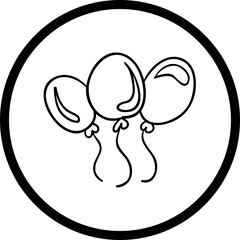 Happy birthday simple vector icon