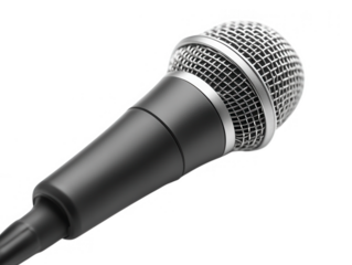 Microphone for recording isolated on transparent background