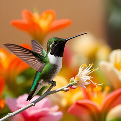 Fototapeta premium hummingbird on a flower