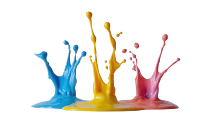 Splash of color isolated on transparent background