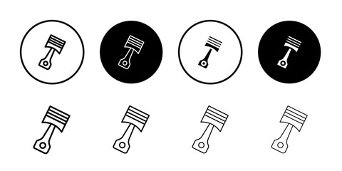 Piston icon Flat art illustration in outline