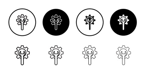 Technical support icon Flat art illustration in outline