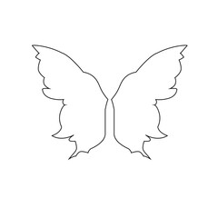 Butterflies silhouette black background on white Background with vector