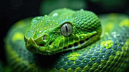 Fototapeta premium a green snake 