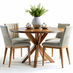 A dining table is a central piece for meals, often surrounded