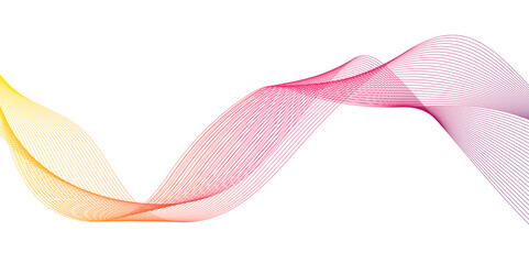 abstract Pink or yellow waves lines, Curved wavy line smooth stripe, Vector geometric backgrounds Design template for cover,  with dynamic orange waves lines .