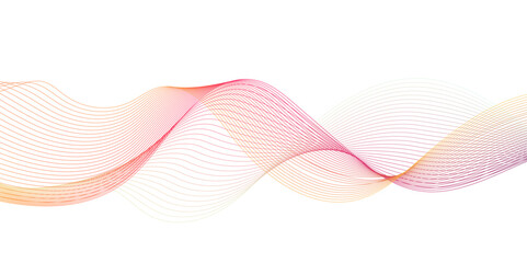 abstract Pink or yellow waves lines, Curved wavy line smooth stripe, Vector geometric backgrounds Design template for cover,  with dynamic orange waves lines .
