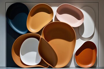 Vibrant Organic Shapes in a 3D Abstract Background Display