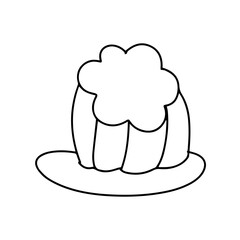 handrawn line cartoon bread and drink cafe doodles design. element stock