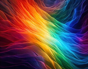 Fototapeta premium psychedelic colorful rainbow wave gradient, vibrant color motion energy smoke effect texture closeup background