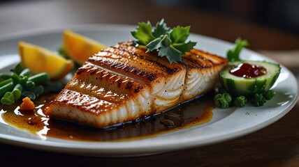 Glazed Salmon, a Culinary Delight