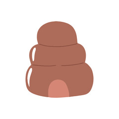 kawaii bee element decoration isolated on white background. stock element bee kawaii