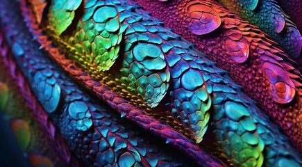 Fototapeta premium chameleon background, ultra colored background, colorful banner, ultra hd chameleon banner