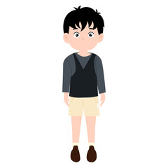 People Group Different Occupation Set Workers Profession Collection Flat Vector Illustration. boy character design