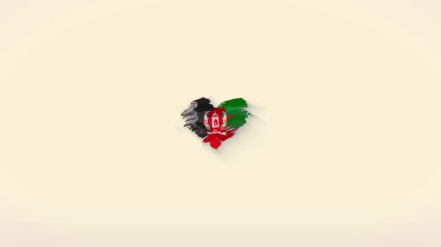 Afghanistan grunge flag heart for your design. Perfect for screensavers or intros.