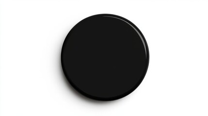 black vibrant button against white background