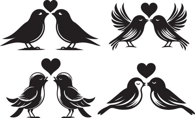 Happy Valentine Day cute bird vactor design.