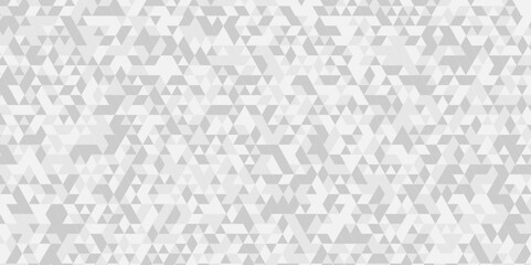 White and gray polygon Mosaic triangle overlap texture background. Vector geometric seamless gray, white cube square low polygon background. abstract surface creative diamond pattern corporate.