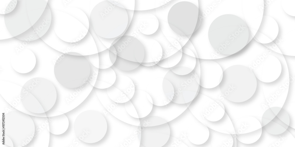 Poster abstract white blur bokeh lights for background. abstract gray modern transparency circle presentati