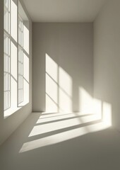 Fototapeta premium A room with a large window that lets in a lot of light