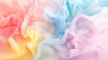 Obraz premium 3D Abstract Art: Modern Geometric Shape with Smooth Flowing Pastel Colours